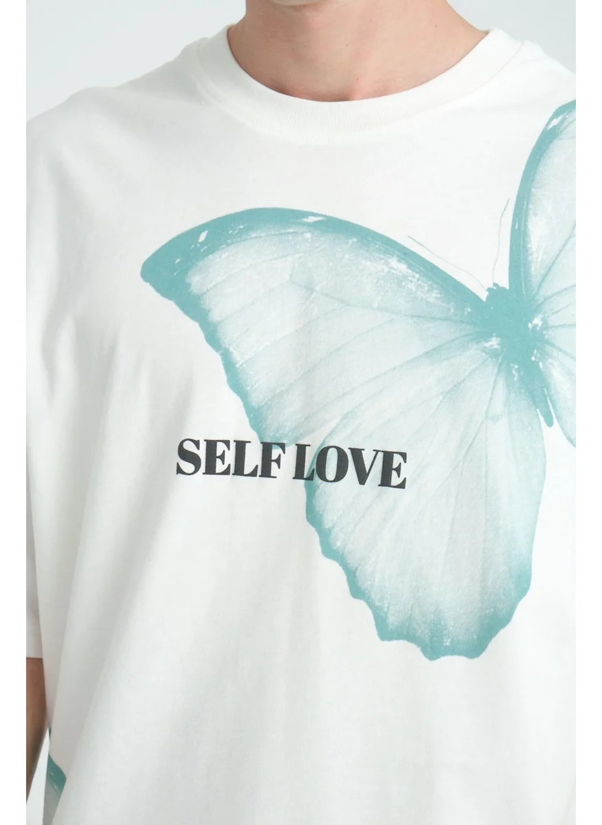 Four Man Oversize Self Love Printed T-Shirt Cotton