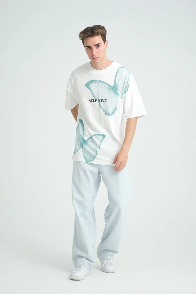 فور مان Oversize Self Love Printed T-Shirt Cotton