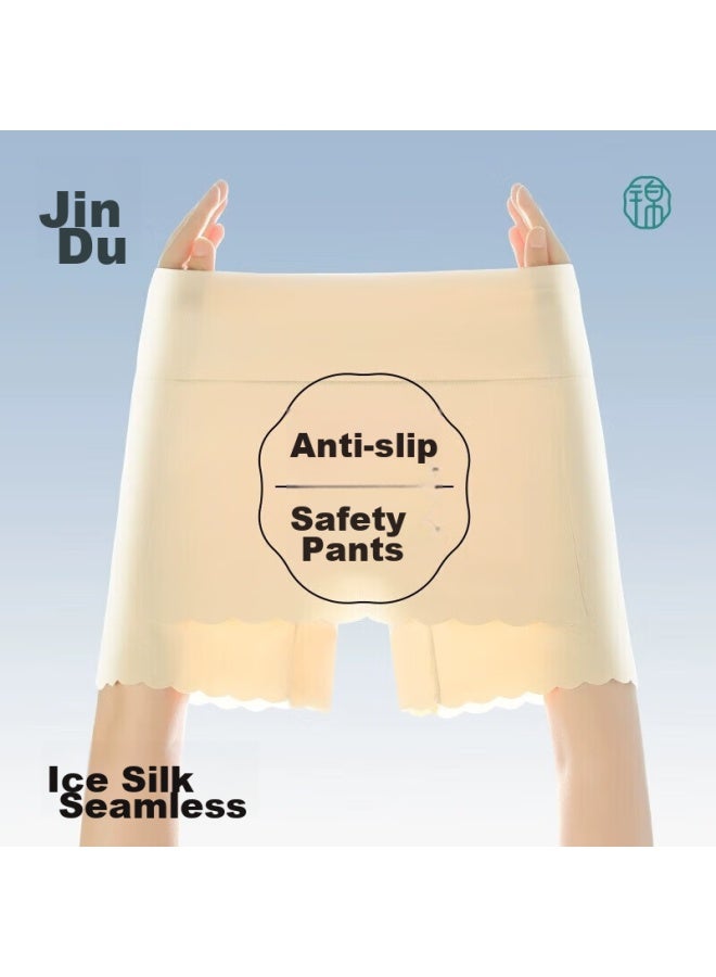 Jindu Safety Shorts For Women, Anti-exposure Seamless Underwear, Double-layer Coverage For Sensitive Areas, Anti-embarrassment, Summer Ice Silk, Wedding Dress Base Layer - Image 1