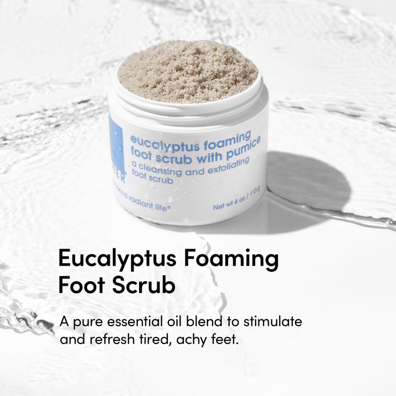 LATHER Foot Scrub with Pumice Stone - Gentle Exfoliating Foaming Foot Scrub for Skin - Cracked Heel Repair for Smooth, Soft Feet - Pedicure Foot Spa | 4 Oz - Image 2