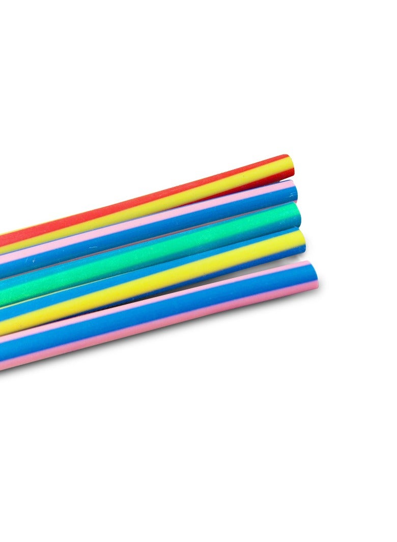 Flexible Bendable Pencils Soft Bendy Pencils Colorful Stripe Bendable Pencils Colored Bend Pencils with Eraser for School Prizes Kids Presents Teachers Classroom Supplies
