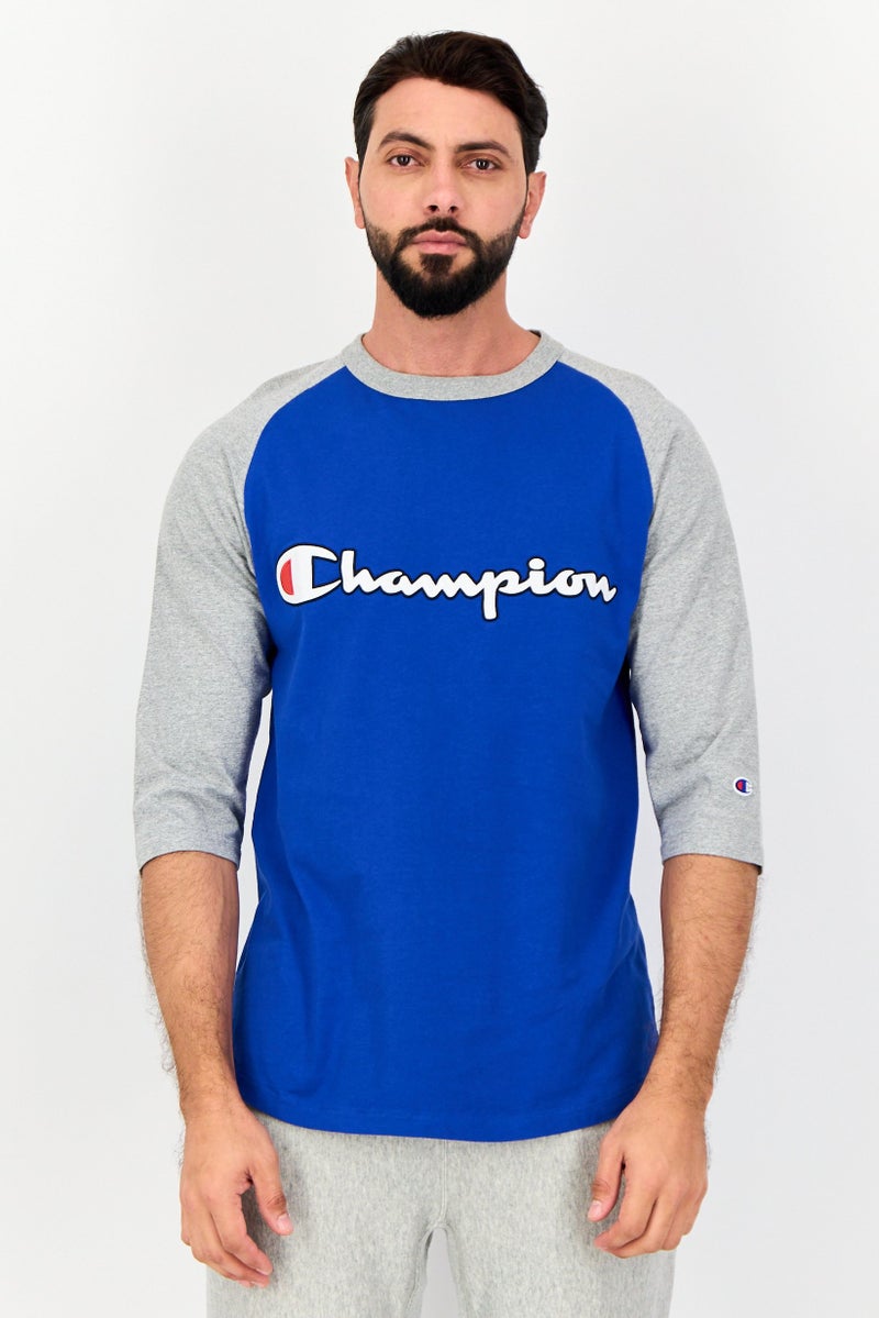 Champion تي شيرت رياضي للرجال بأكمام 3/4 مناسبة، خارجي، متعدد الألوان - Image 1