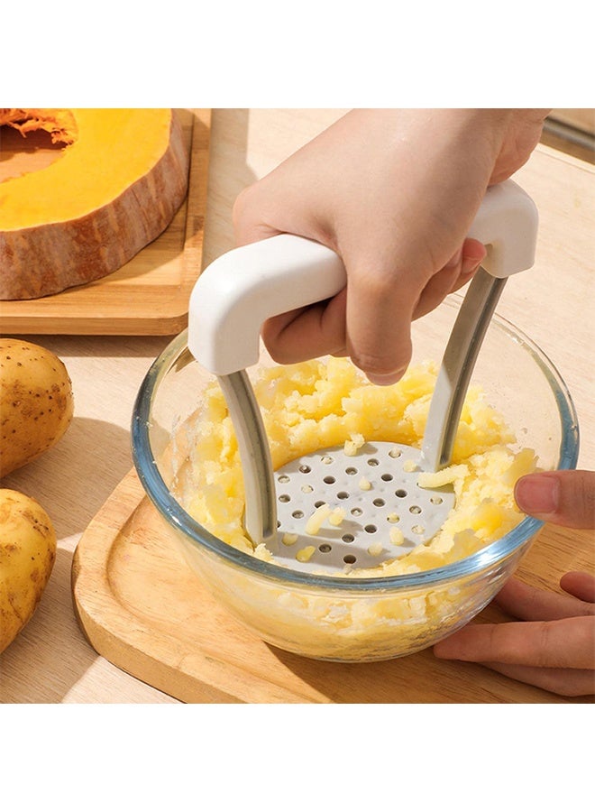 "2PCS Heavy Duty Potato Masher & Vegetable Smasher, Professional Metal Ricer Kitchen Tool with Good Grip Handle, Multifunctional Non-Scratch Easy to Clean Kitchen Gadget for Potato, Vegetable Mashing & Home Cooking" - Image 5