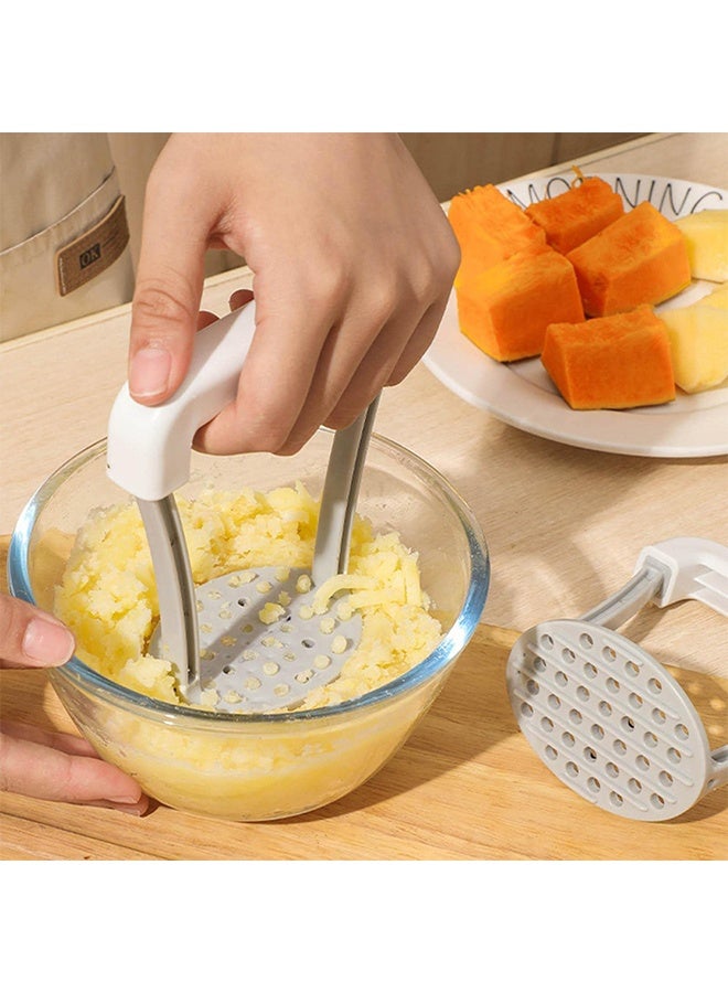 "2PCS Heavy Duty Potato Masher & Vegetable Smasher, Professional Metal Ricer Kitchen Tool with Good Grip Handle, Multifunctional Non-Scratch Easy to Clean Kitchen Gadget for Potato, Vegetable Mashing & Home Cooking" - Image 2