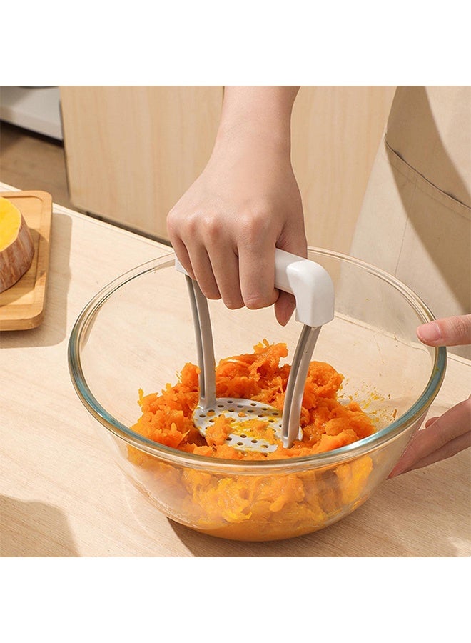 "2PCS Heavy Duty Potato Masher & Vegetable Smasher, Professional Metal Ricer Kitchen Tool with Good Grip Handle, Multifunctional Non-Scratch Easy to Clean Kitchen Gadget for Potato, Vegetable Mashing & Home Cooking" - Image 3