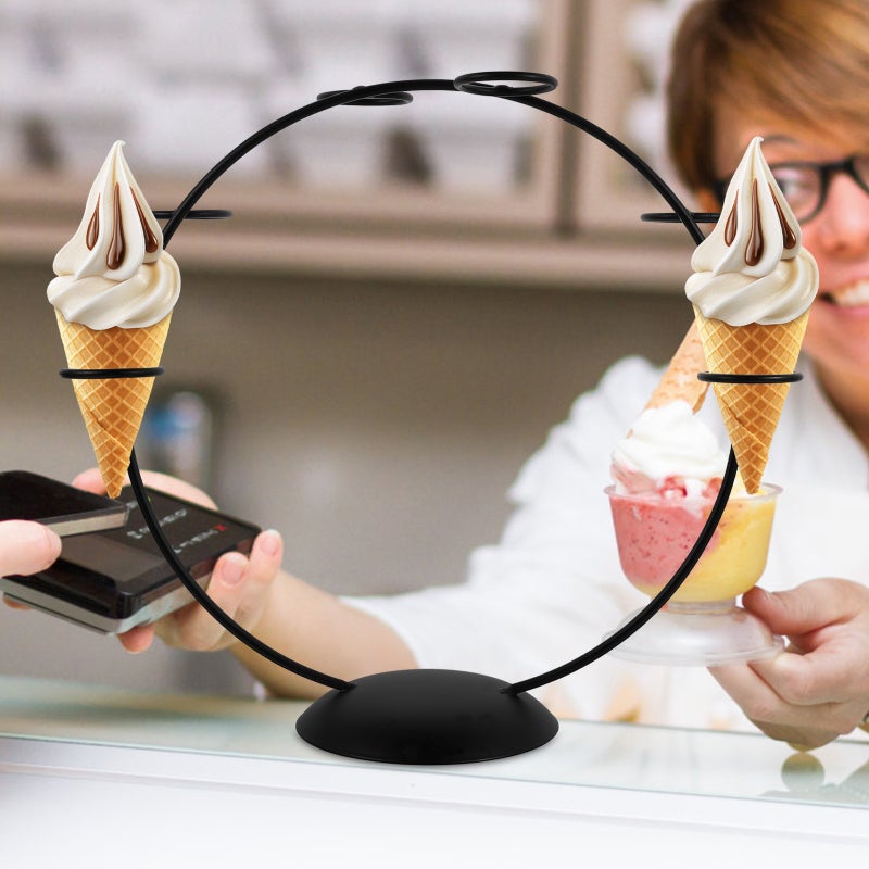 Ice Cream Cone Holder Rack Metal Ice Cream Stand Ice Cream Display Stand Iron Sushi Roll Display Stand - Image 3