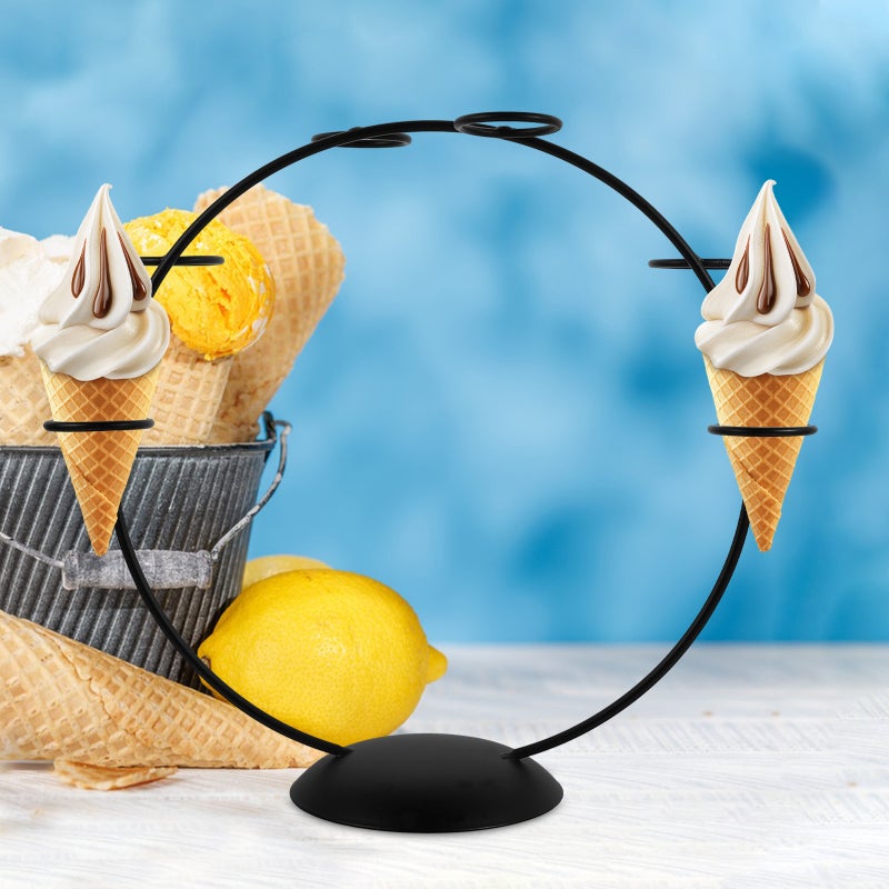 Ice Cream Cone Holder Rack Metal Ice Cream Stand Ice Cream Display Stand Iron Sushi Roll Display Stand - Image 5