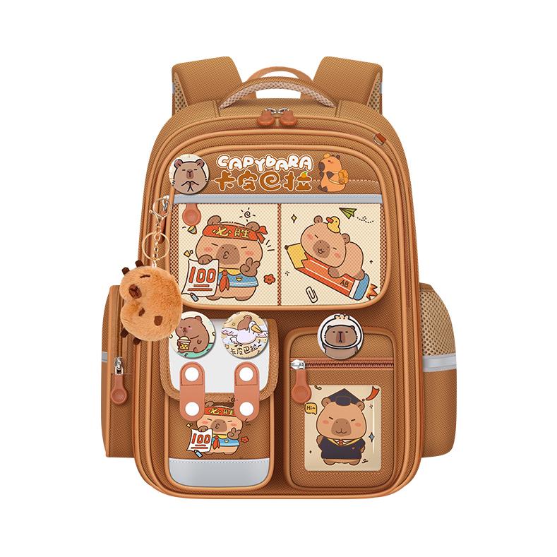 Cartoon Capybara Kids School Backpack, Lightweight & Durable - Image 5