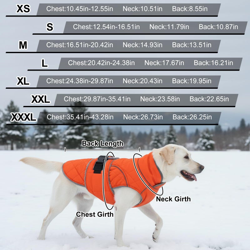 Yoochee Dog Coat, Warm Dog Winter Coat for Medium Dogs, Waterproof Jacket with Adjustable Buckle & Velcro, Reflective Turtleneck Cold Weather Coats, Pet Fleece Vest Snow Jacket (Red, L) - Image 4