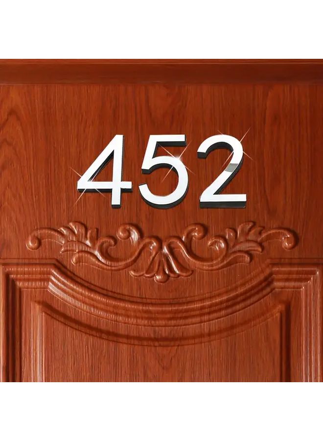 Black Decorative Door Plate And Mailbox Number With DIY Detachable Acrylic Sponge Combination - Image 5
