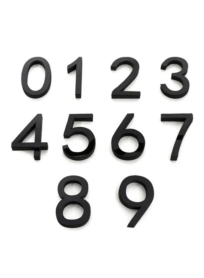 Black Decorative Door Plate And Mailbox Number With DIY Detachable Acrylic Sponge Combination - Image 1