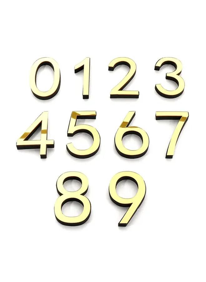 Black Decorative Door Plate And Mailbox Number With DIY Detachable Acrylic Sponge Combination - Image 2