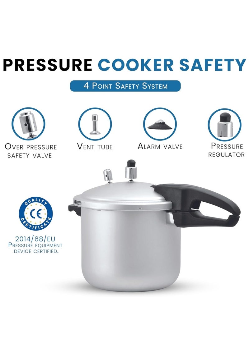Kitchen King 9Liters Kitchen King Feast Pressure Cooker, 4 Point Safety System, Smart Cooking Technology, Promotes Healthy Cooking, PFOA Free, Energy Saving Meals for Professionals & Home Use, 9 Liters Silver - Image 2