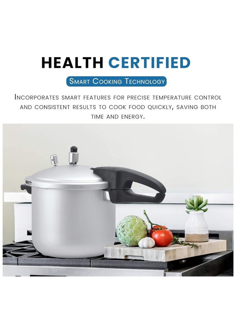 Kitchen King 9Liters Kitchen King Feast Pressure Cooker, 4 Point Safety System, Smart Cooking Technology, Promotes Healthy Cooking, PFOA Free, Energy Saving Meals for Professionals & Home Use, 9 Liters Silver - Image 5