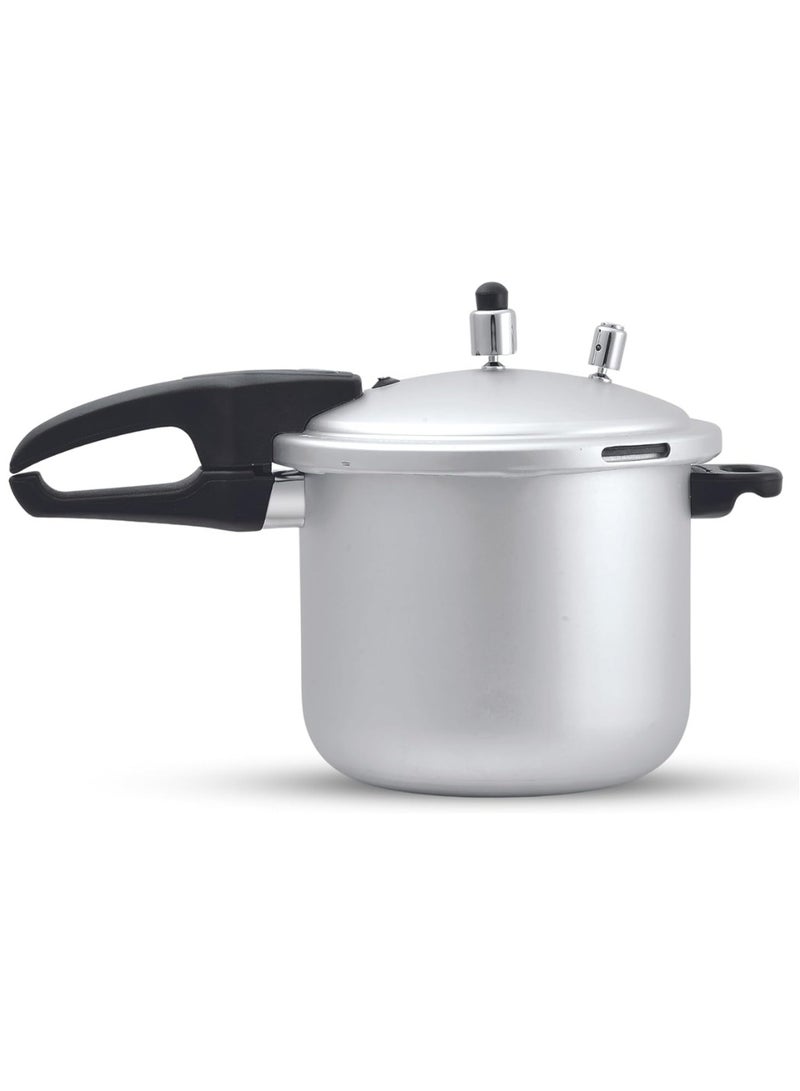 Kitchen King 9Liters Kitchen King Feast Pressure Cooker, 4 Point Safety System, Smart Cooking Technology, Promotes Healthy Cooking, PFOA Free, Energy Saving Meals for Professionals & Home Use, 9 Liters Silver - Image 1