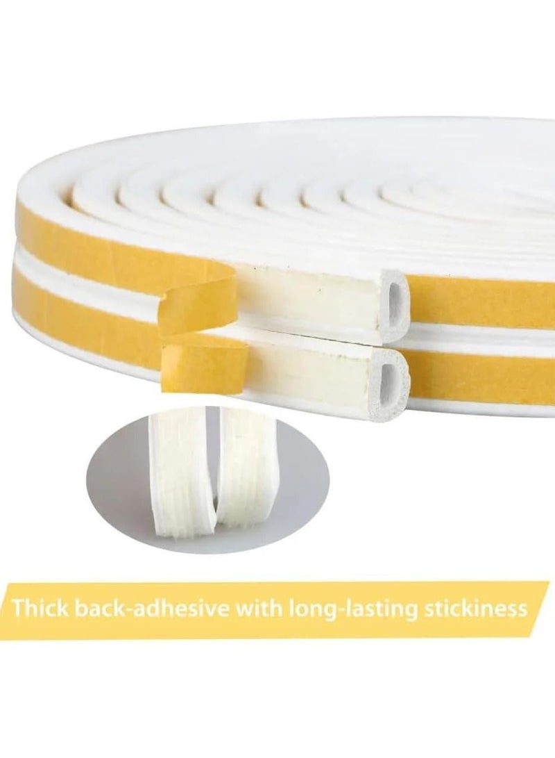 TEGRILO Weather Stripping Door Seal Strip Door Weather Stripping Door Seal Strip D Type for Doors and Windows, Exterior Door Weather Stripping Soundproofing - Image 4