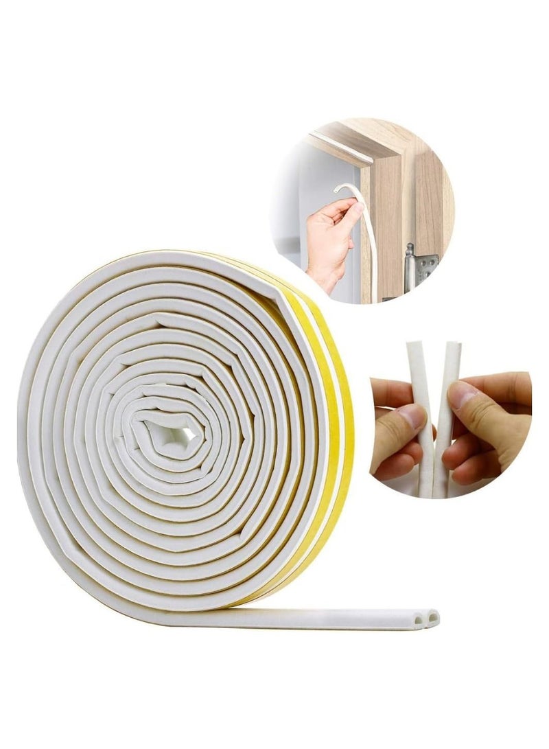 TEGRILO Weather Stripping Door Seal Strip Door Weather Stripping Door Seal Strip D Type for Doors and Windows, Exterior Door Weather Stripping Soundproofing - Image 5