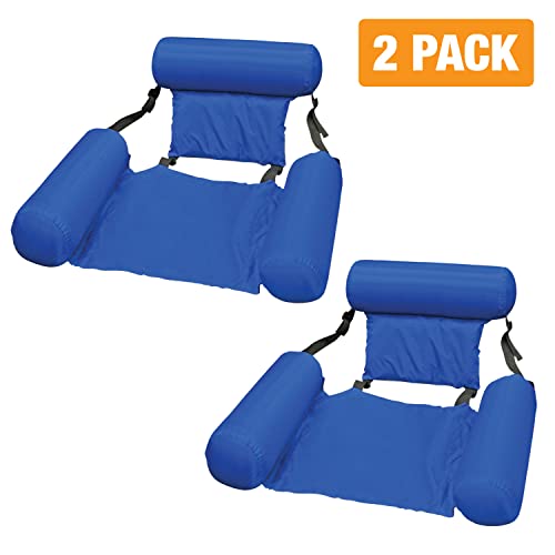 Poolmaster Water Chair Inflatable Swimming Pool Floats for Adults, 2 Pack , Blue - Image 2