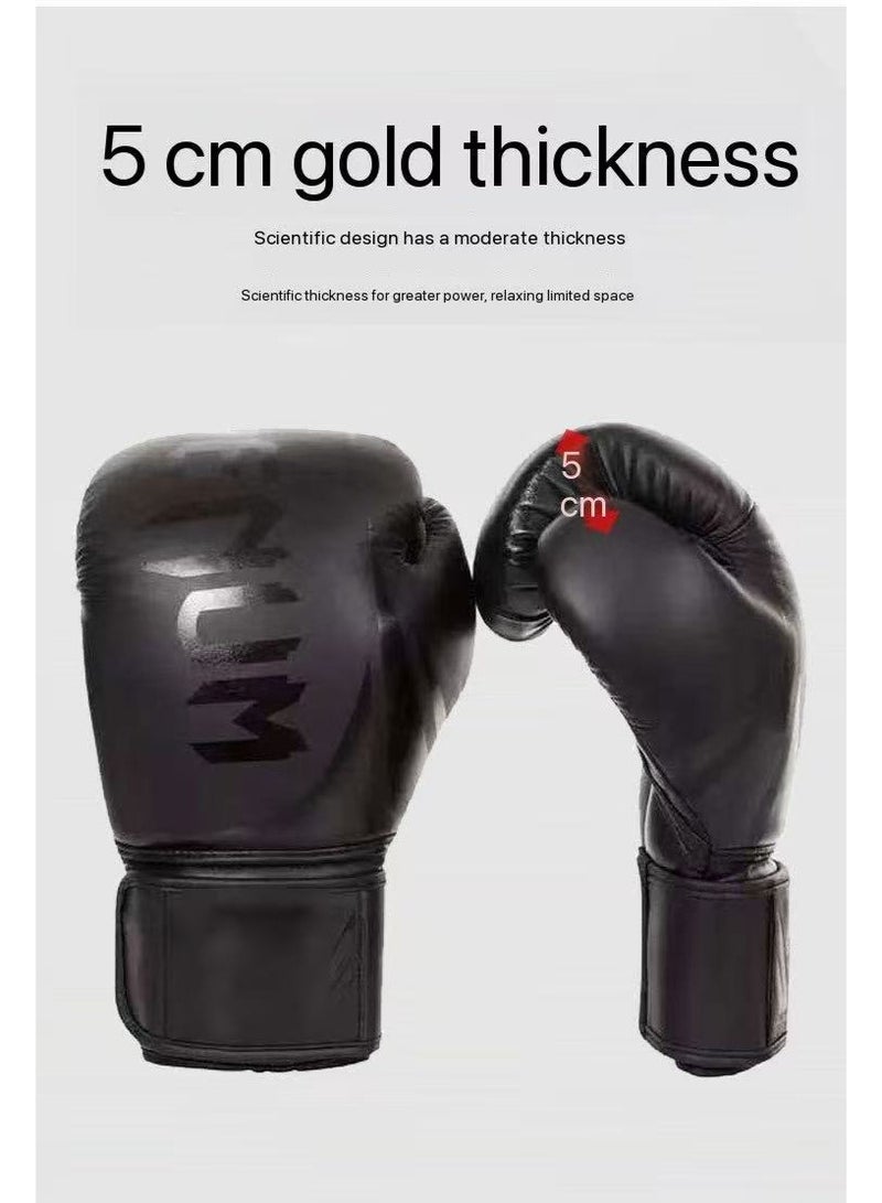 VENUM Gel Shock-Absorbing Boxing Gloves 14oz Matte Black - Unisex, Ideal for Boxing/MMA/Muay Thai Training, Heavy Bag and Pad Work, High-Support Wrist Design with Carry Bag - Image 4