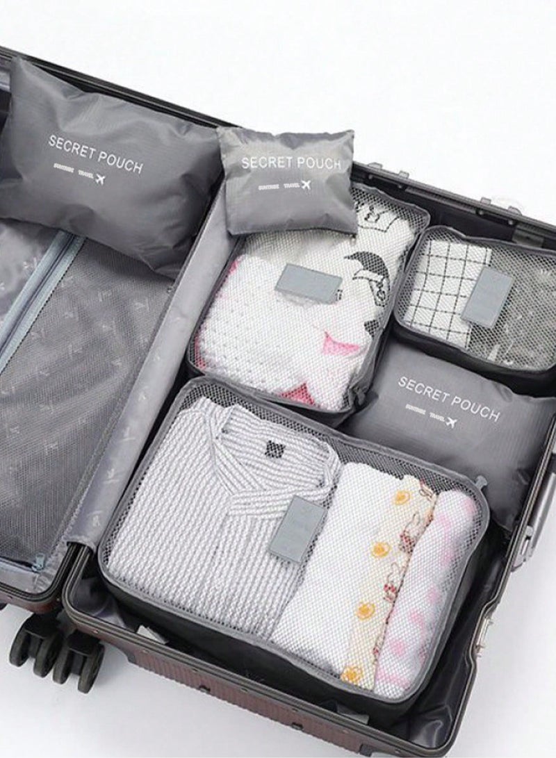 Travel organizer bags, set of 6 pieces, help you organize and arrange your clothes and accessories in an orderly manner inside your bag. - Image 3