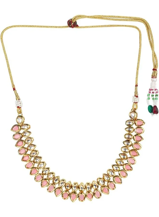 فويلا Kundan Gold Plated Brass Necklace Set