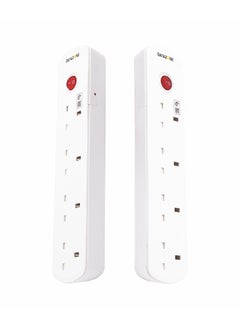 Datazone Power Extension Cord 13A 4 Sockets 2M White  - Image 2