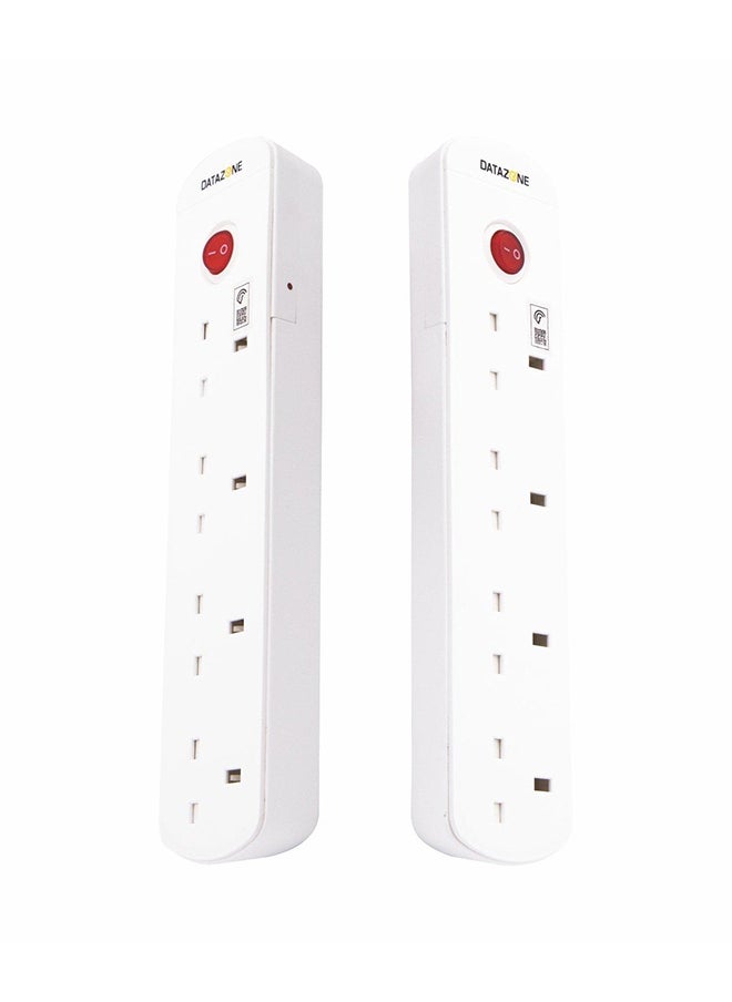 Datazone - Power Extension Cord 13A 4 Sockets 2M White - Image 1
