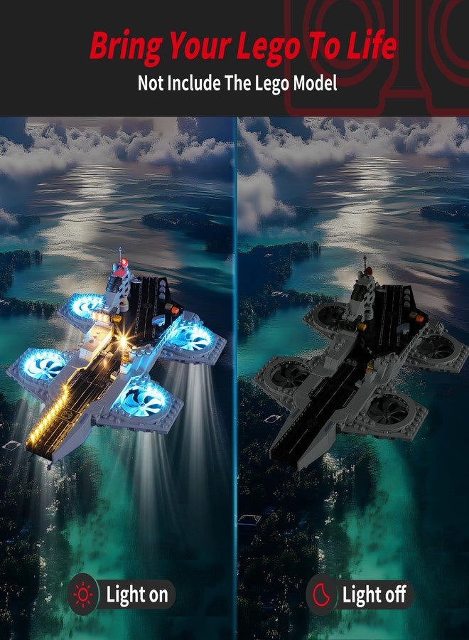 BRIKSMAX طقم إضاءة BRIKSMAX 2.0 لسفينة الطيران أفنجرز - إضاءة LED مبتكرة متوافقة مع ليغو مارفل 76295 - Image 2