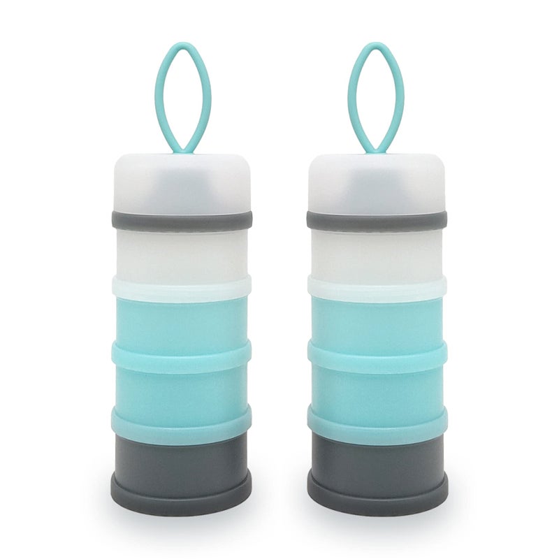 LADISO Baby Formula Dispenser, Formula Container, BPA Free, 4 Layers, Baby Feeding Travel Storage Container - Image 1
