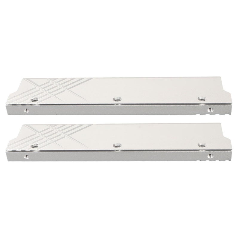 Silver Aluminium Alloy DDR5 RAM Heatsink With Heat Dissipation Tape For PC Water Cooling - Image 2