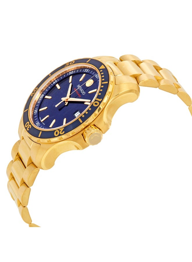 MOVADO BOLD Movado Series 800 Blue Dial Yellow Gold PVD Men's Watch - Image 2
