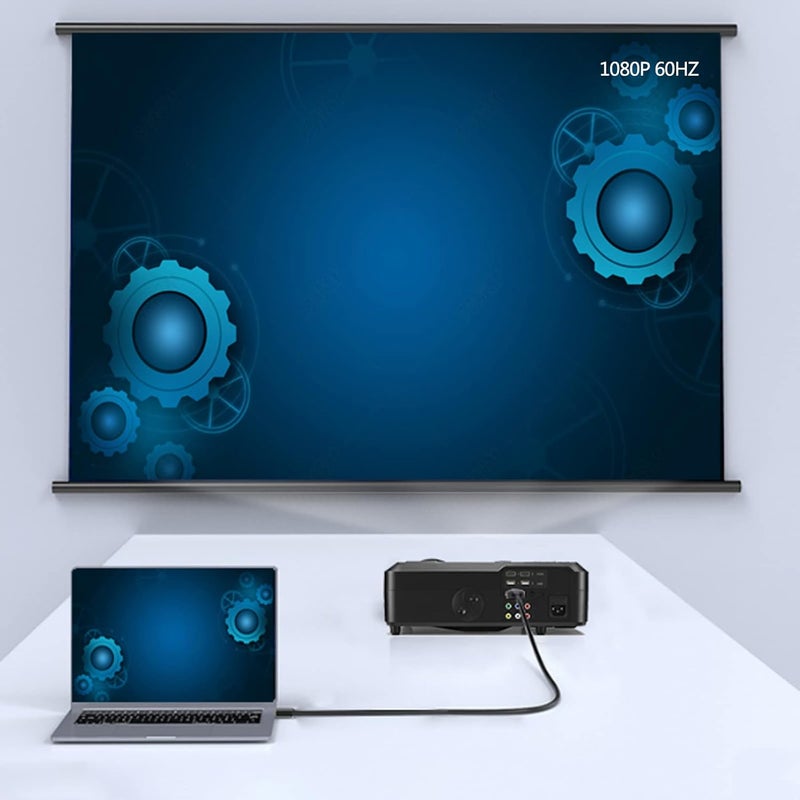 Anbear Display Port to VGA Cable 6ft, VGA to displayport 1080P Compatible for Monitor Laptop Computer Desktop - Image 5