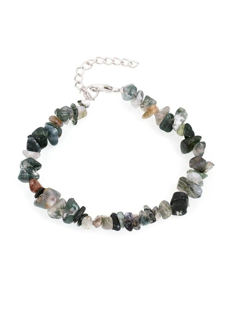 LAOONT - Handcrafted Indian Agate Broken Natural Stone Bracelet - Image 1