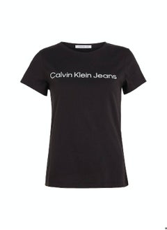 Calvin Klein Jeans Calvin Klein Jeans Women's T-Shirt - Casual Tops - Cotton , Black  - Image 2