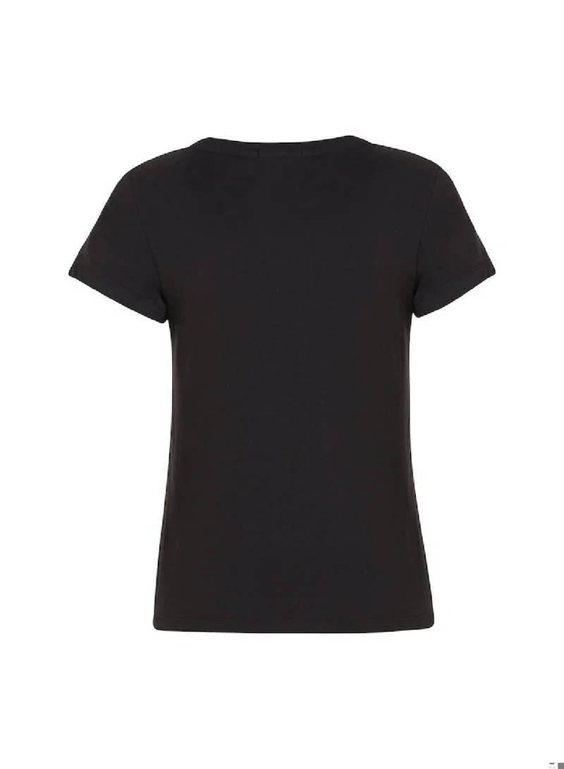 Calvin Klein Jeans Ck Black Logo T-Shirt for Women | Best Price UAE