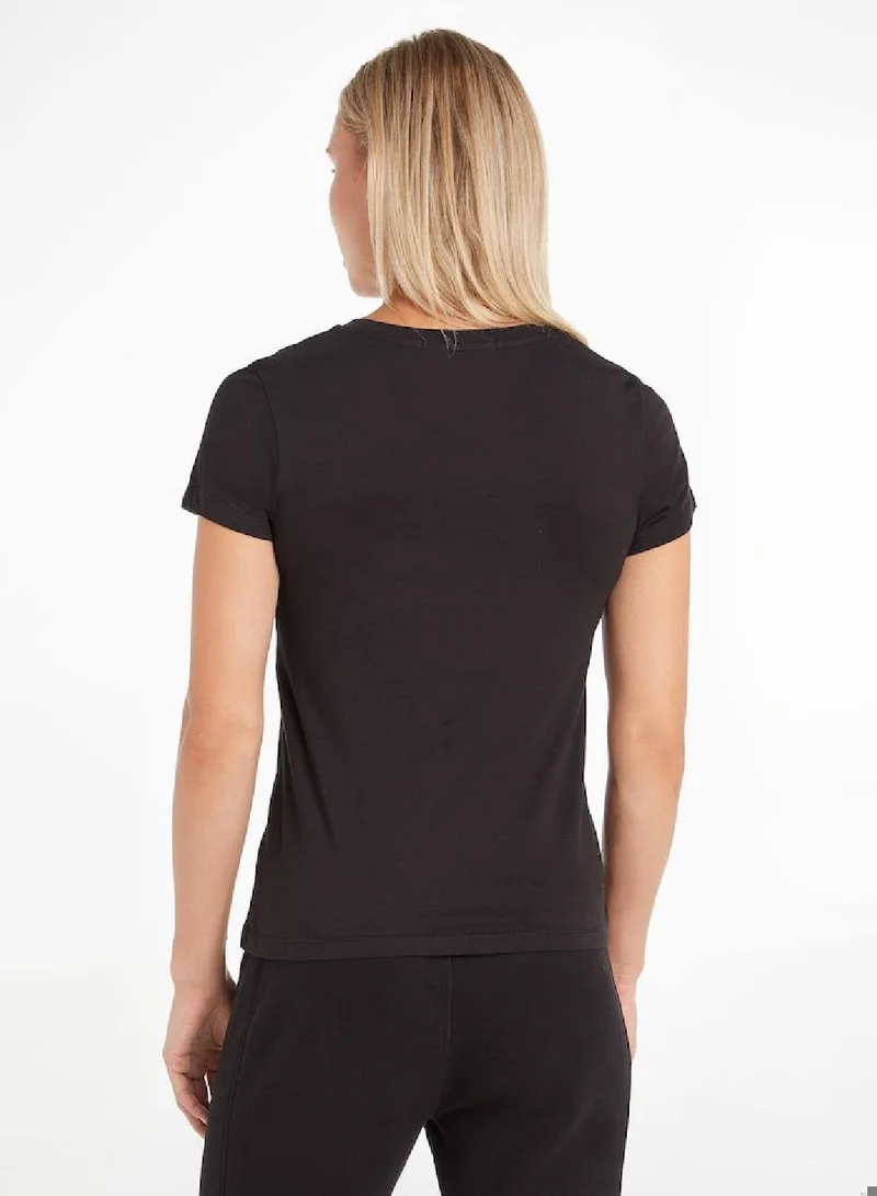 Calvin Klein Jeans Ck Black Logo T-Shirt for Women | Best Price UAE