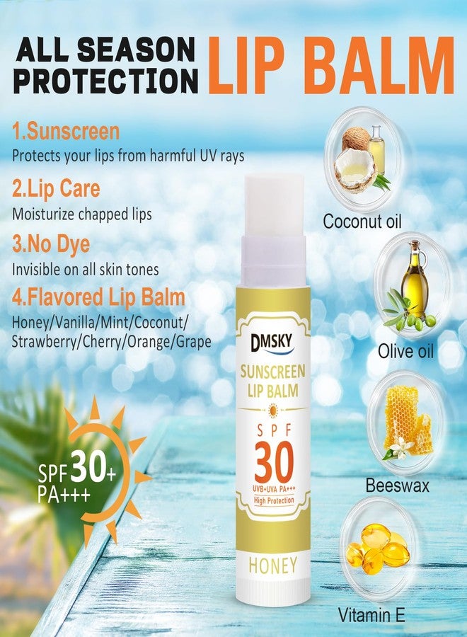 DMSKY SPF Lip Balm Bulk 64 Pack, Sunscreen Lip Balm SPF 30, Broad Spectrum UVA/UVB Protection, Lip Sunblock Bulk Sunscreen Travel Size - Image 3
