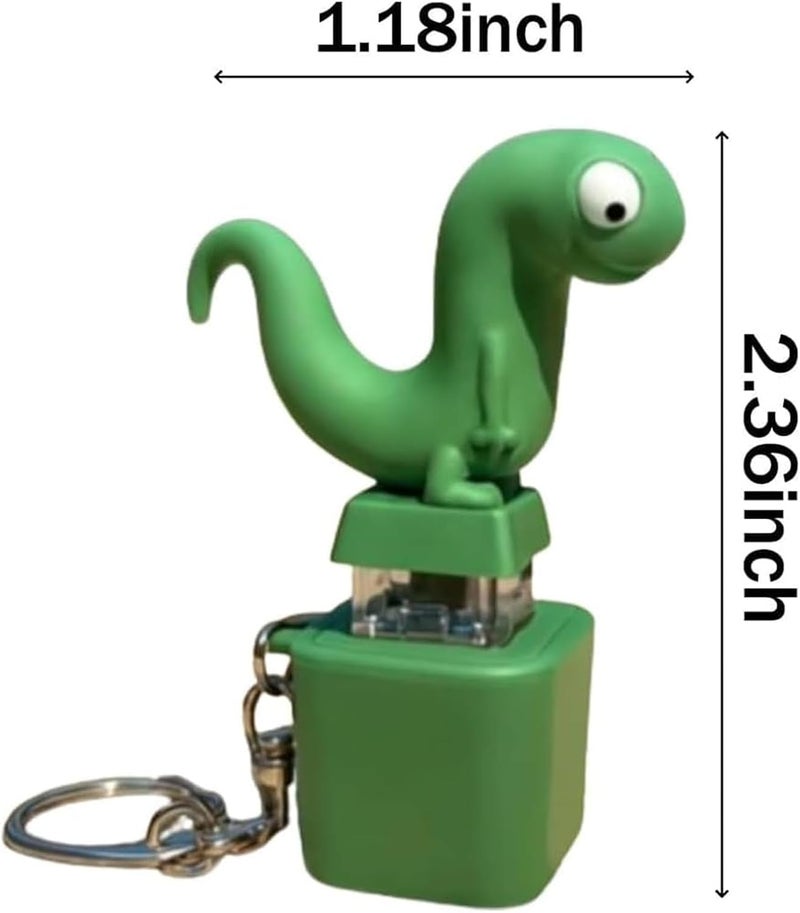 Lizard-shaped sound-emitting charging key chain fun spoof vent decompression artifact pendant Green - Image 1