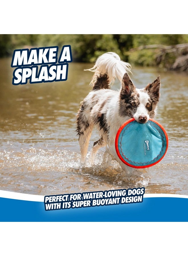 Chuckit! Paraflight Flying Disc Dog Toy - Water Floating Flyer - Durable Nylon Construction with Soft Rubber Edges - For Small and Medium Dogs - Size Small - 6.75" L x 6.75" W - Pack of 1 - Image 5