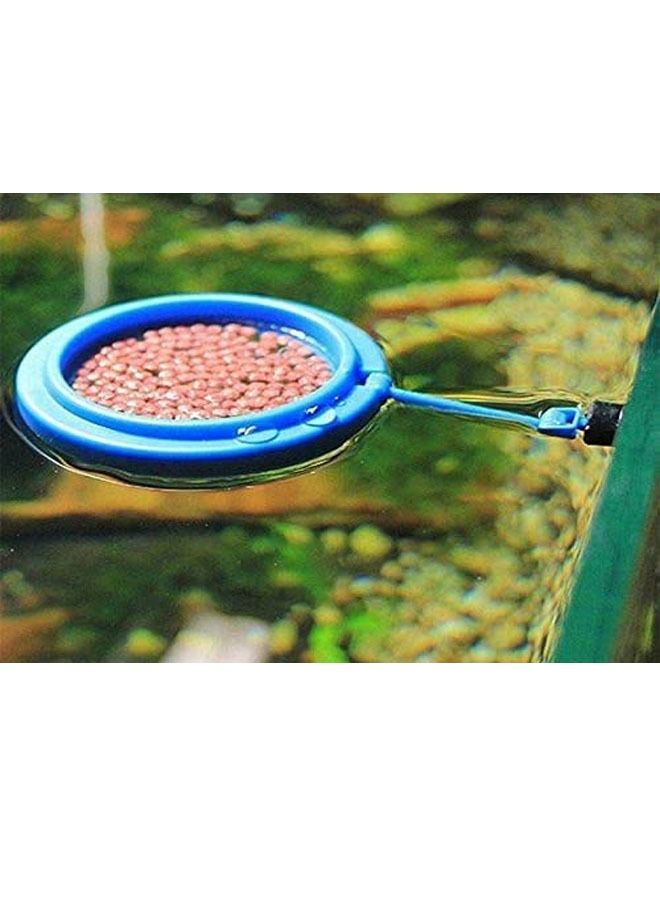 Plastic Square and Circle Aquarium Fish Feeder- Set of 2 (Blue) - Image 4