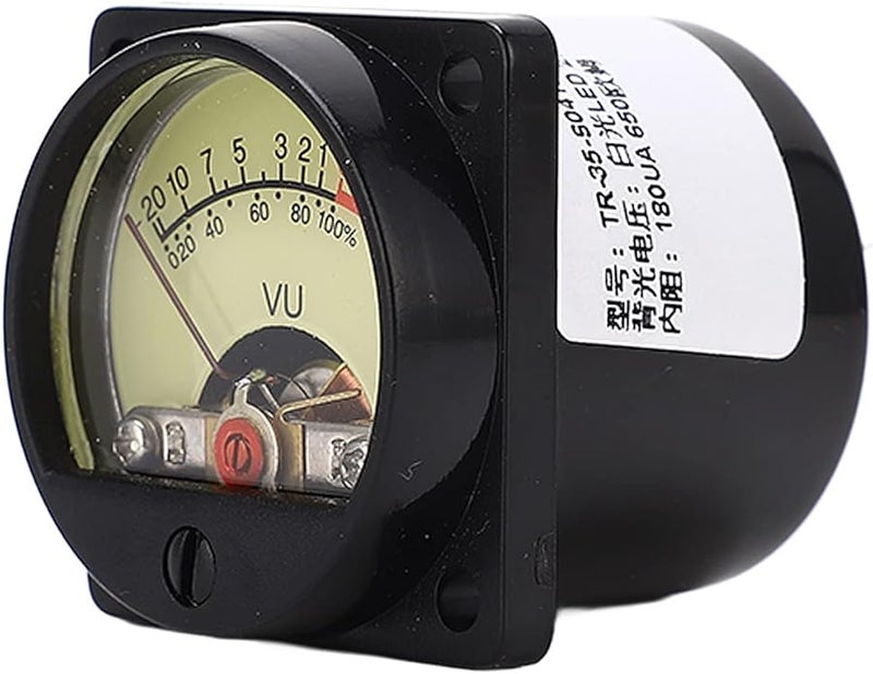 Superior VU Meter Yellow Pointer Dial White LED Backlight Accurate Measurements - Image 2