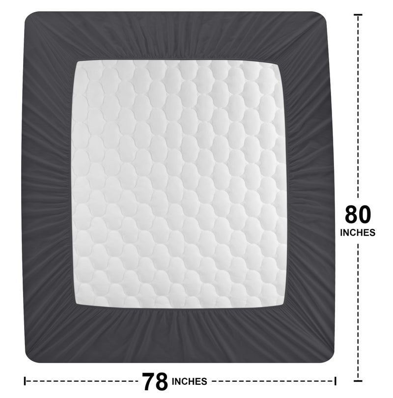 Utopia Bedding Waterproof Mattress Protector  King Mattress Pad  Quilted Fitted Cover Stretches up to 16 Inches Deep (Grey) - Image 3