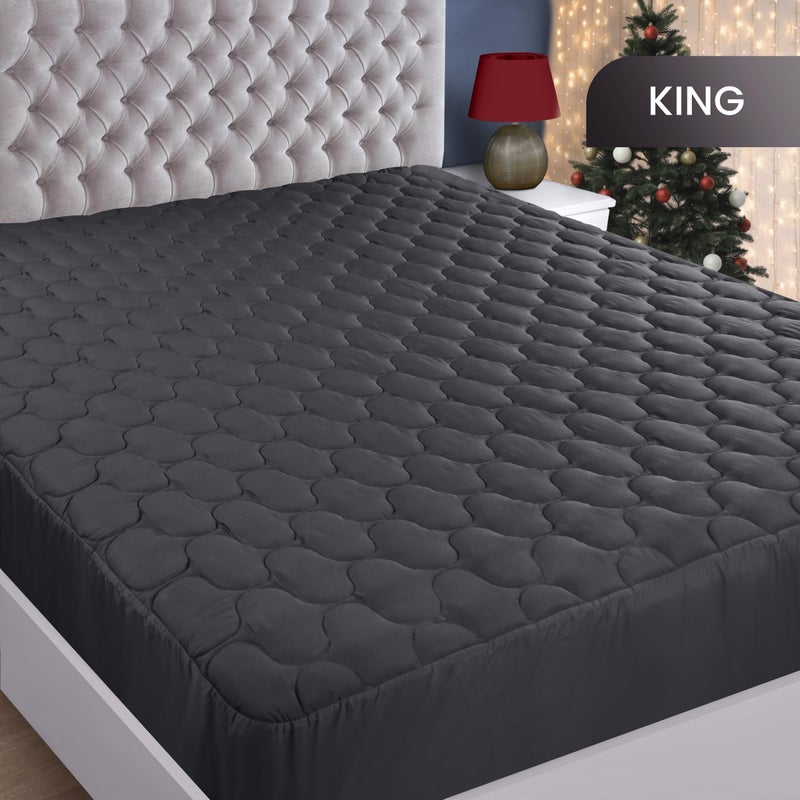 Utopia Bedding Waterproof Mattress Protector  King Mattress Pad  Quilted Fitted Cover Stretches up to 16 Inches Deep (Grey) - Image 2