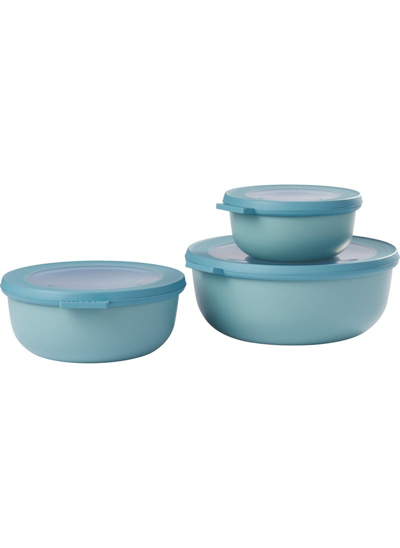 Mepal Set Cirqula Round 3 Storage Container Pcs ml- Nordic Green  - Image 1