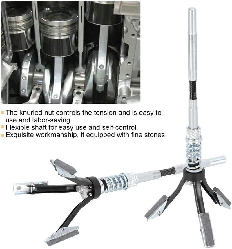 Haofy Cylinder Hone 19-64mm for Engine Rebuilding with Fine Honing Stones and Knurled Nut for Flexible Shaft Control, Quick Cylinder Change, Small Engine Repair - Image 4