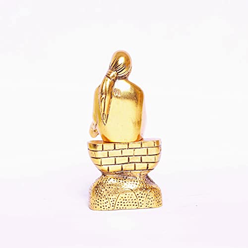 KridayKraft Shirdi Sai Baba Idol Metal Statue Showpiece for Car Dashboard & Home,Office Decorative Saibaba Idol Murti,Religious Gift Article,Showpiece Figurines,Corporate Gift... - Image 4