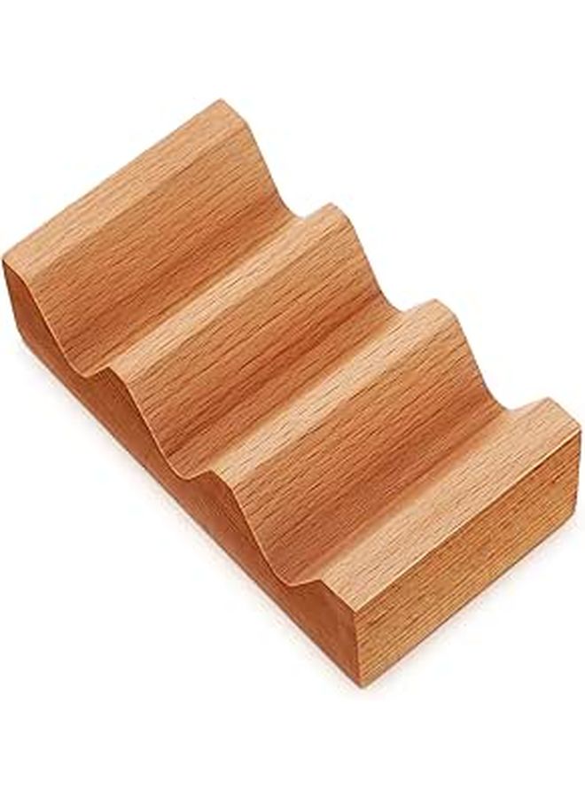 Japanese Style Wooden Sushi Plate Holder Compact Stand Easy Maintenance - Image 1