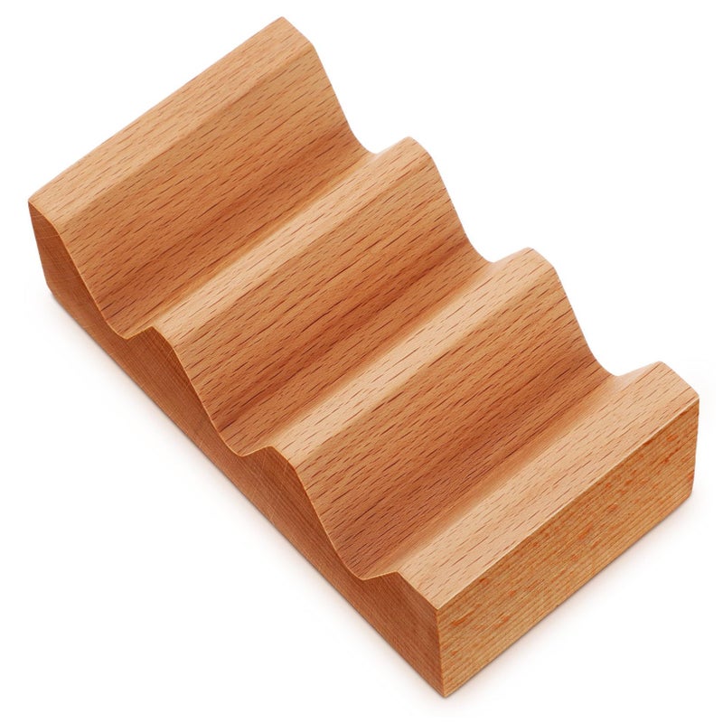 Japanese Style Wooden Sushi Plate Holder Compact Stand Easy Maintenance - Image 2