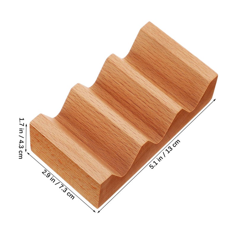 Japanese Style Wooden Sushi Plate Holder Compact Stand Easy Maintenance - Image 3