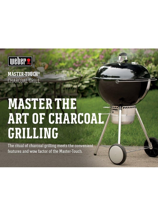 Weber Master Touch Charcoal Grill 22" Built in Thermometer, Black - Image 2